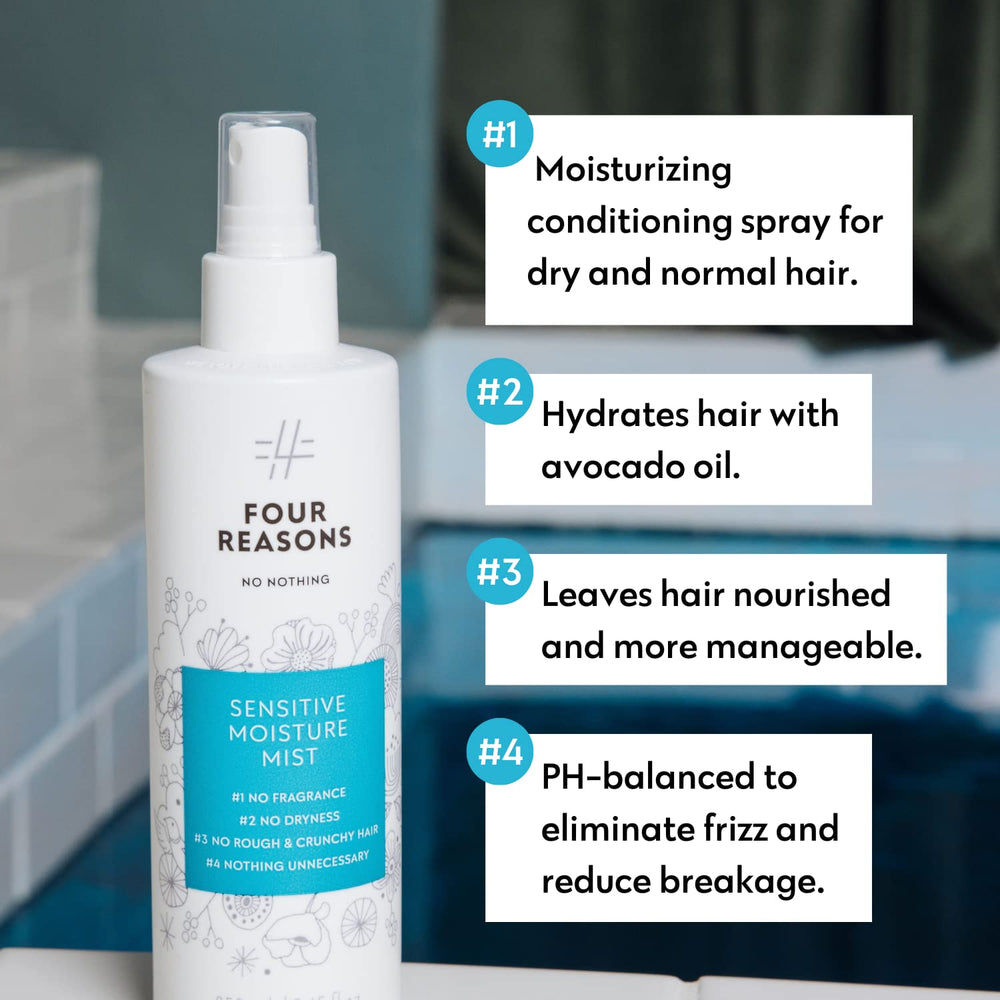 No Nothing Very Sensitive Moisture Mist spray applying to damp hair for detangling