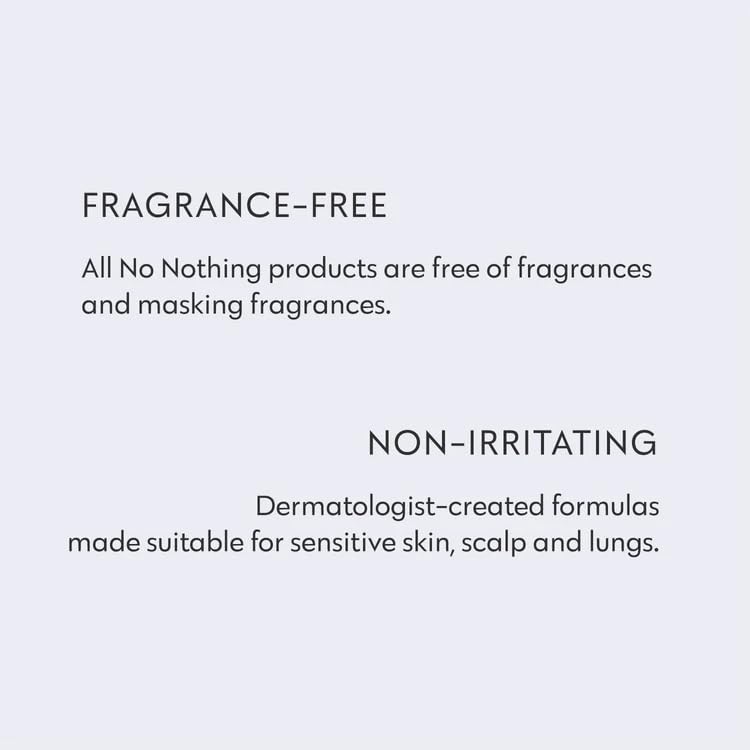 No nothing Very Sensitive Strong Hairspray laid out to resemble salon-style finishing.