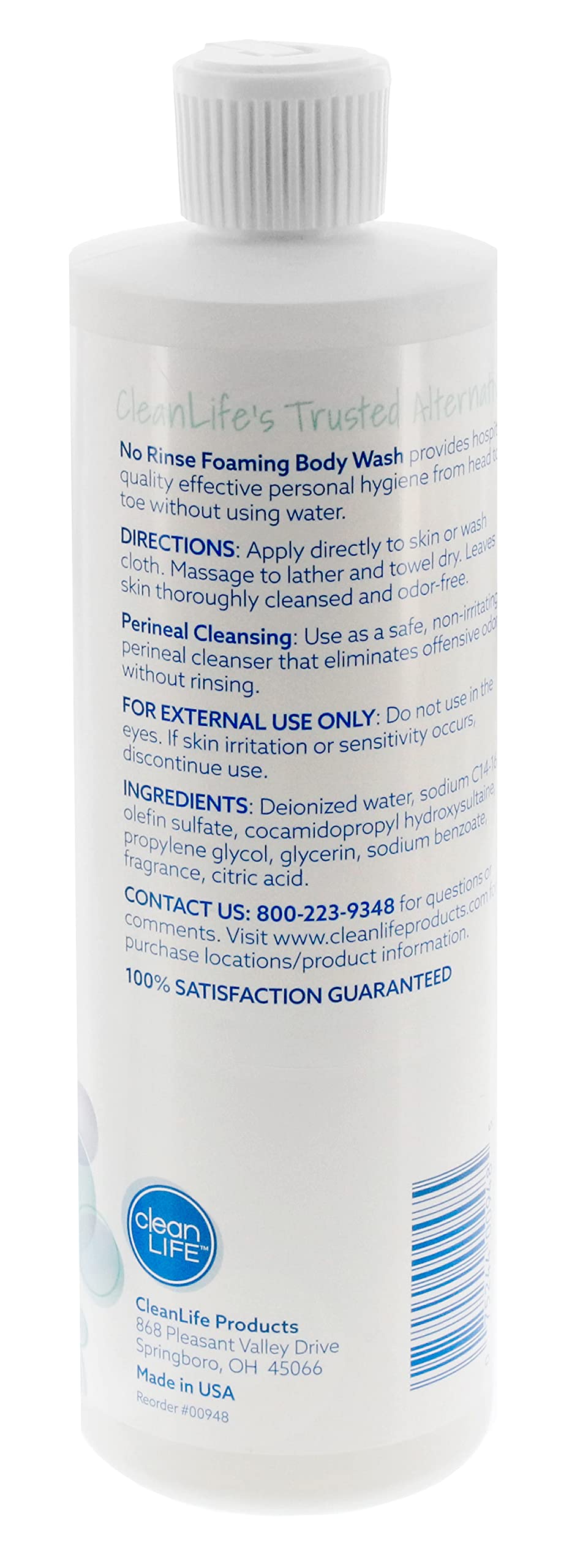 No-Rinse sensitive-skin image shows gentle cleansing for all ages.