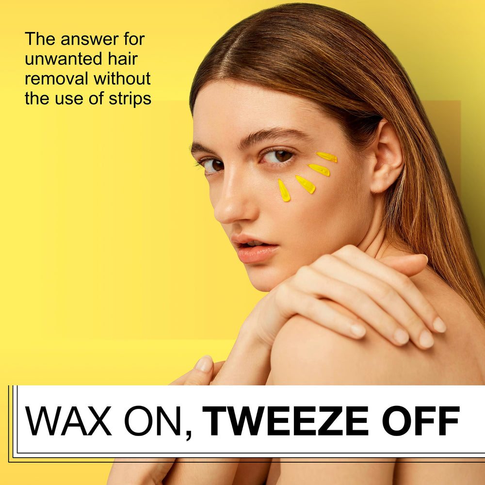 No Tweeze stripless application closeup shows easy, mess-free waxing.