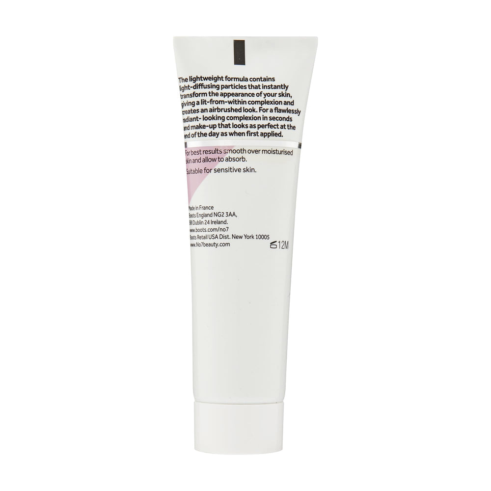 No7 Airbrush Away Radiance Primer glow helps extend makeup wear.