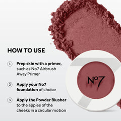 No7 application with brush demonstrating easy pick-up and natural finish benefit