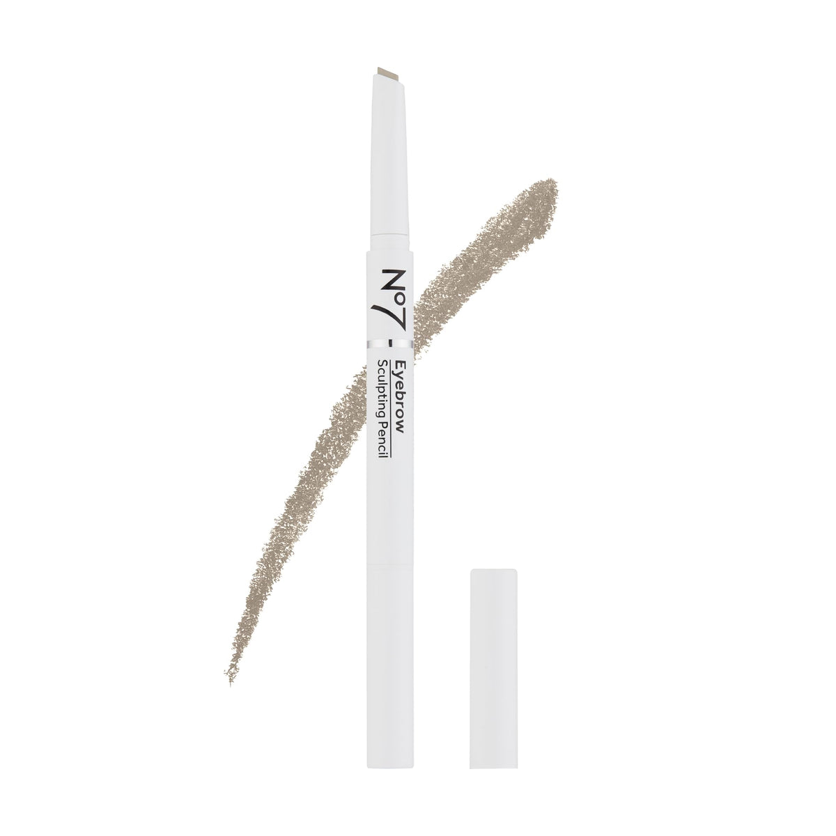No7 Beautifully Brows blonde front view showing pencil and spoolie for precise shaping
