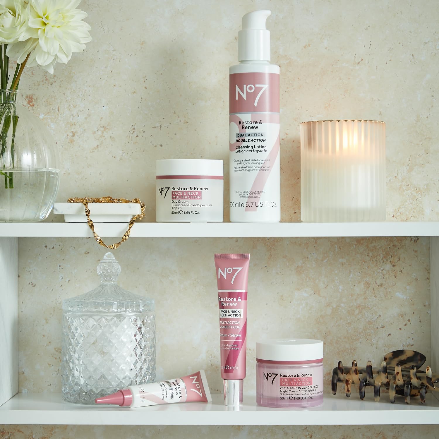 No7 before and after skin texture improvement for radiance
