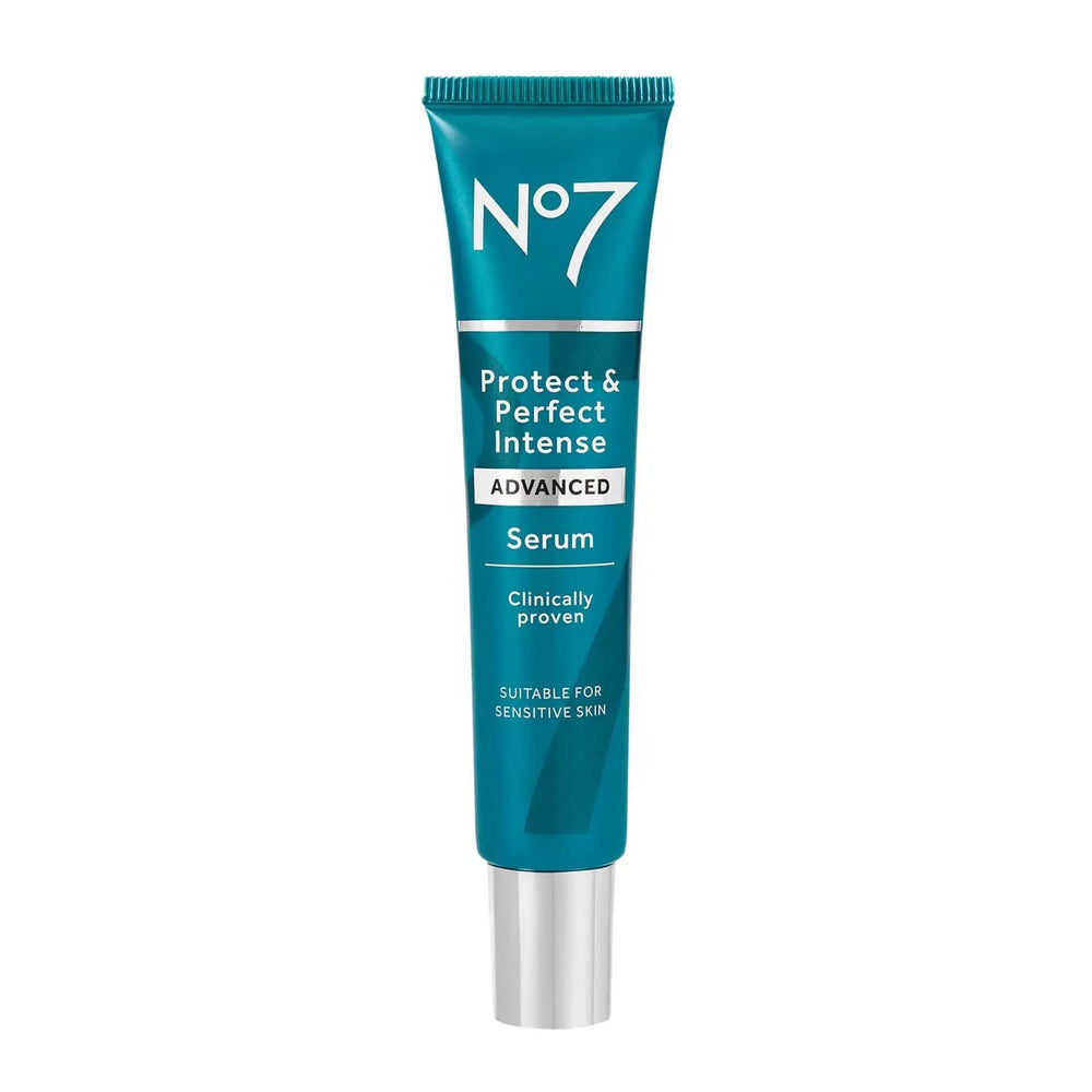 No7 bottle front facing showing product label and elegant packaging benefit: clear identification