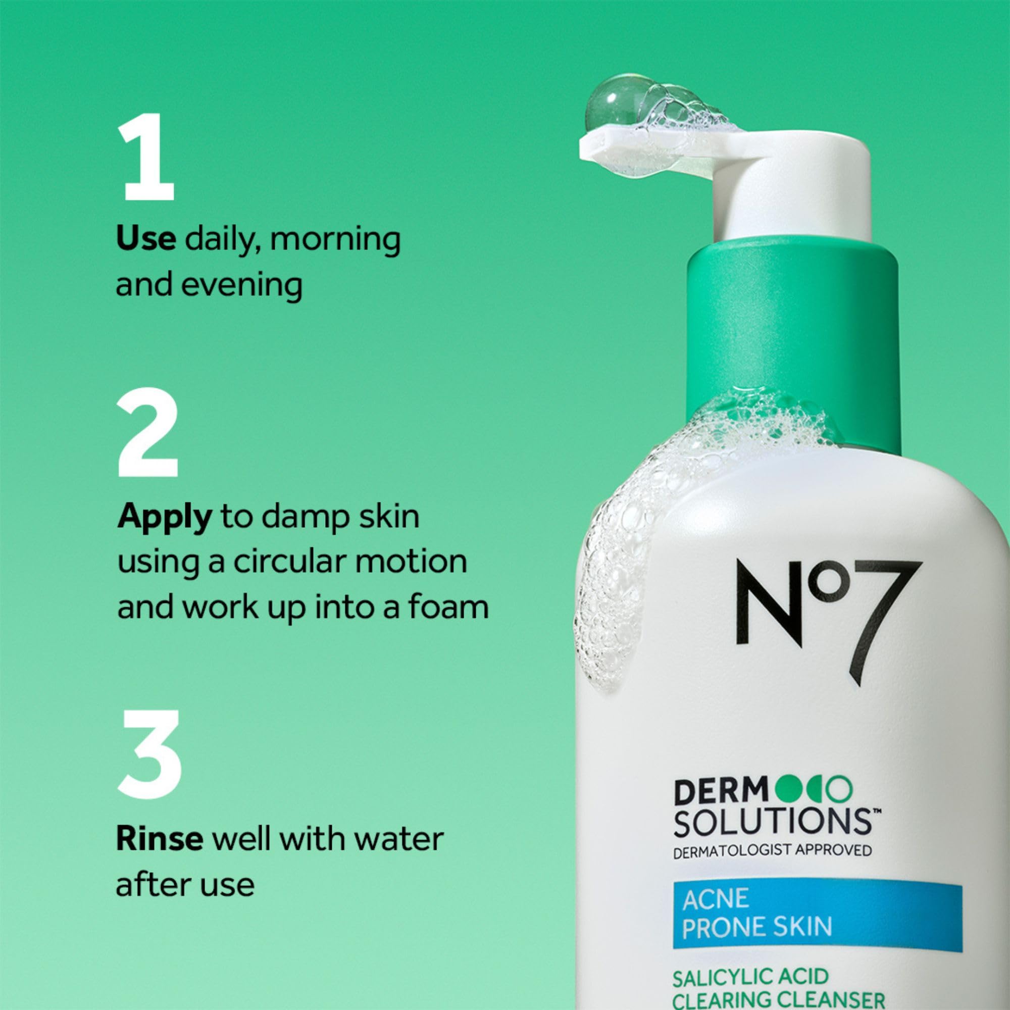 No7 bottle in hand for size comparison and portable skincare convenience