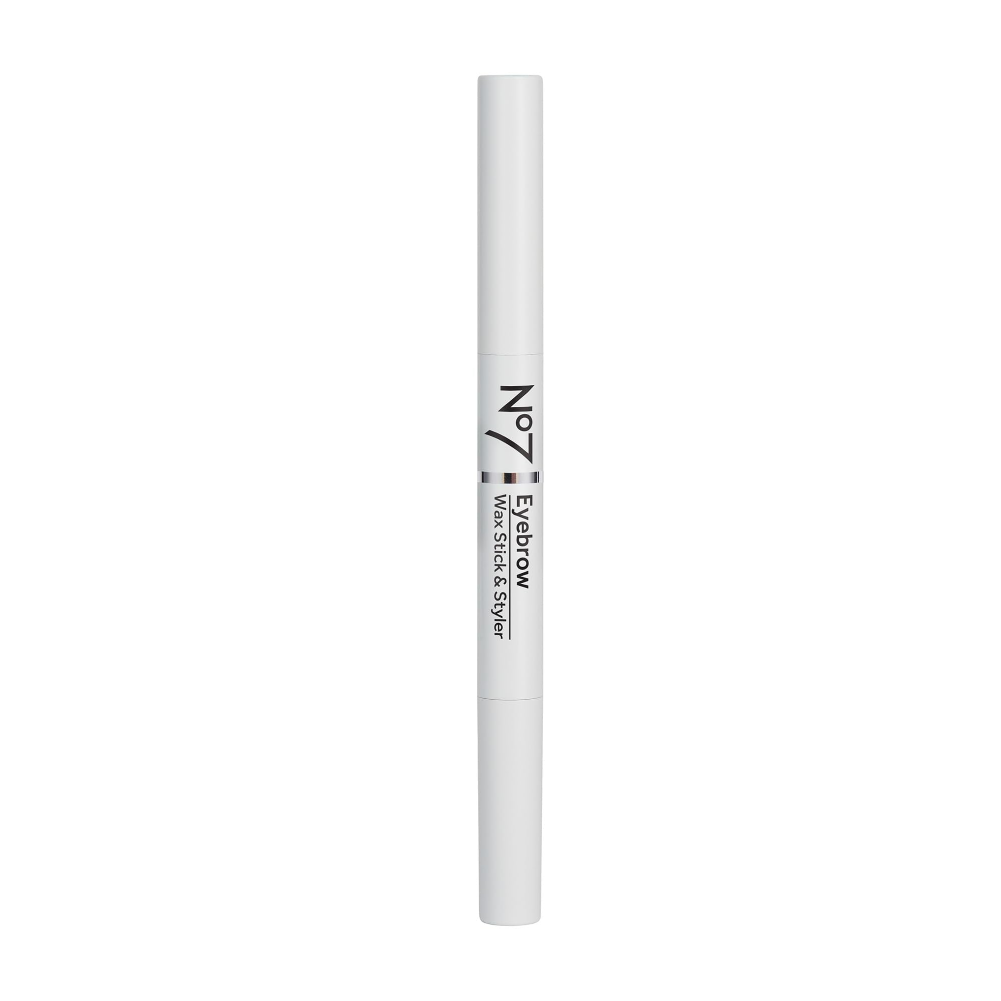 No7 clear brow wax stick front packaging showing compact design and brand