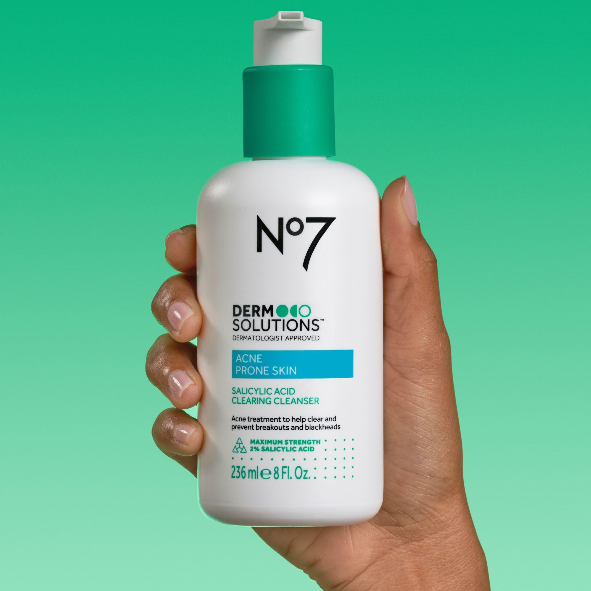 No7 bottle on bathroom counter during skincare routine for everyday use benefit