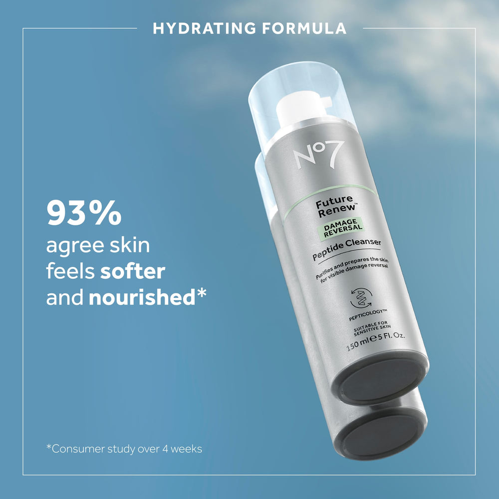 No7 cleanser texture swirl demonstrates smooth feel after wash