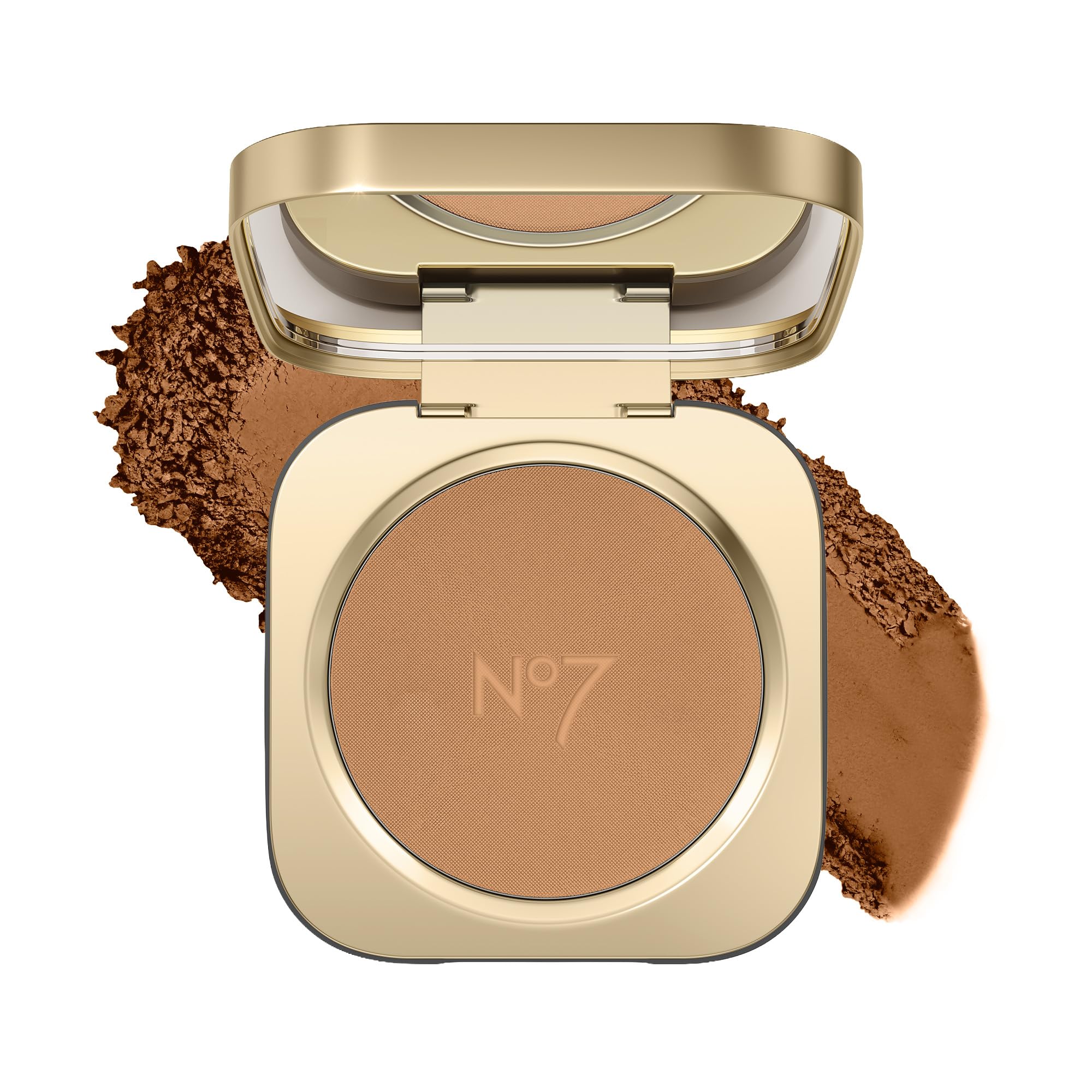 No7 compact closed showing sleek brand packaging and travel convenience