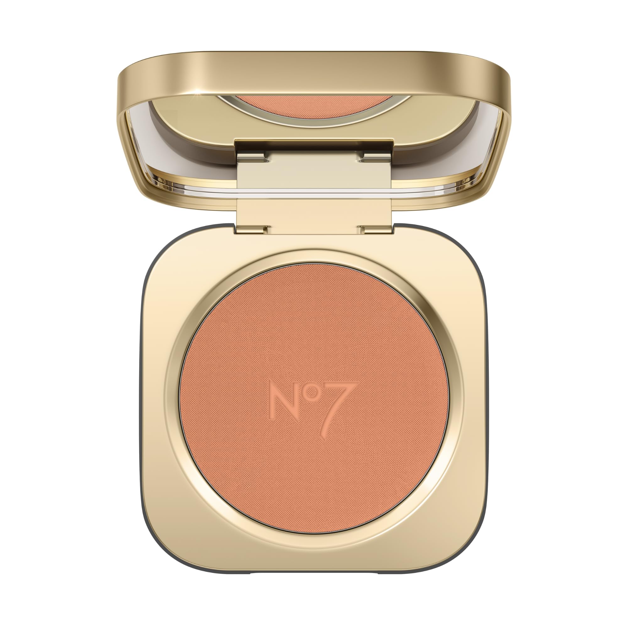 No7 front compact view showing Coral shade and sleek packaging for easy use