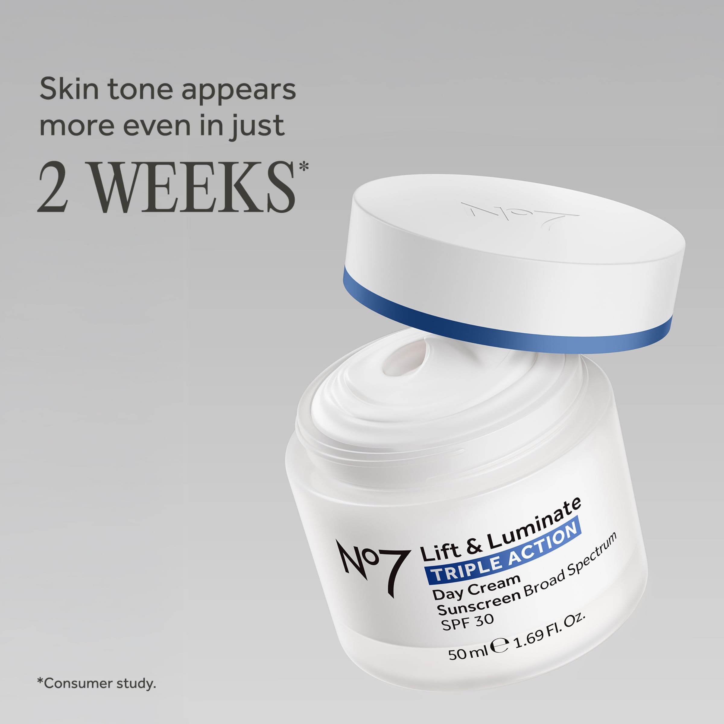No7 cream texture close-up highlighting silky hydration and smooth finish