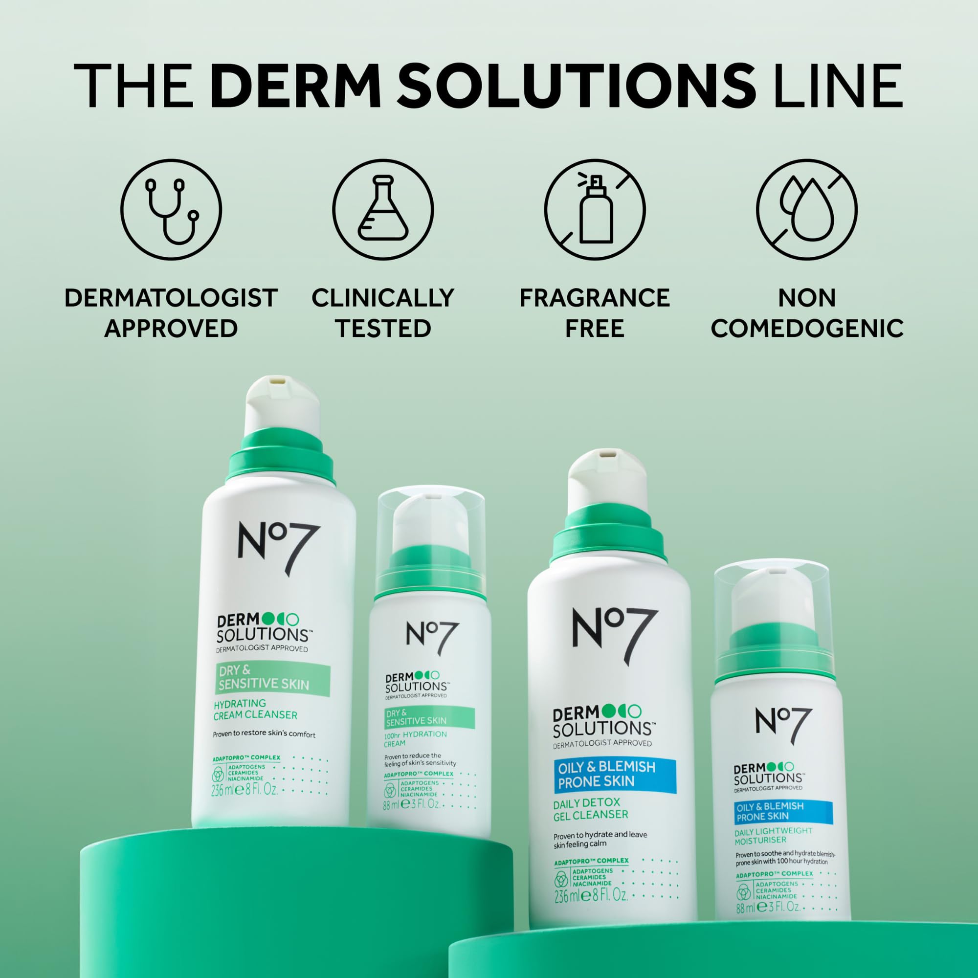 No7 bathroom lifestyle scene showing product in routine for calm, refreshed skin