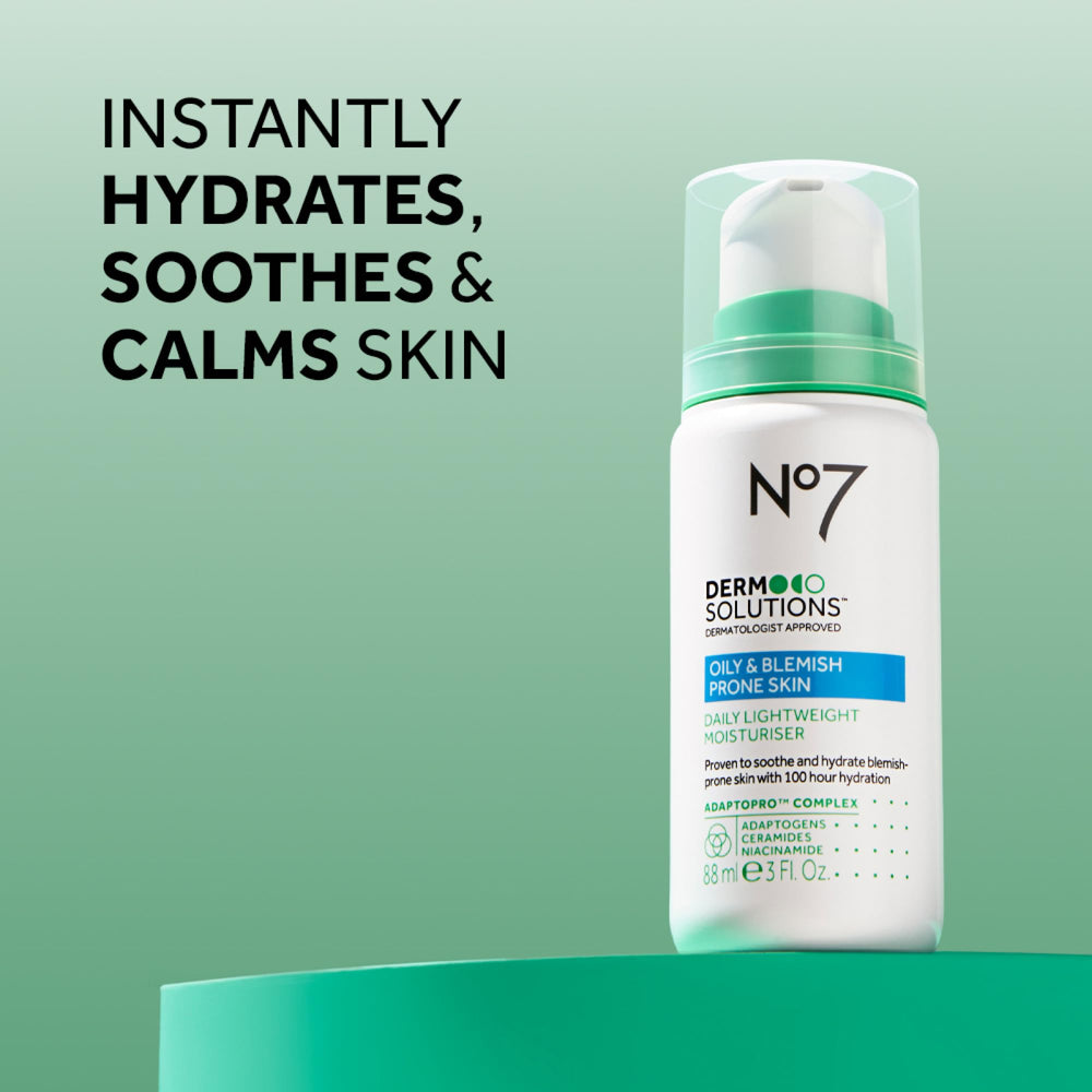 No7 Derm Solutions Daily Face Moisturizer ingredients highlight ceramides and niacinamide supporting barrier health.
