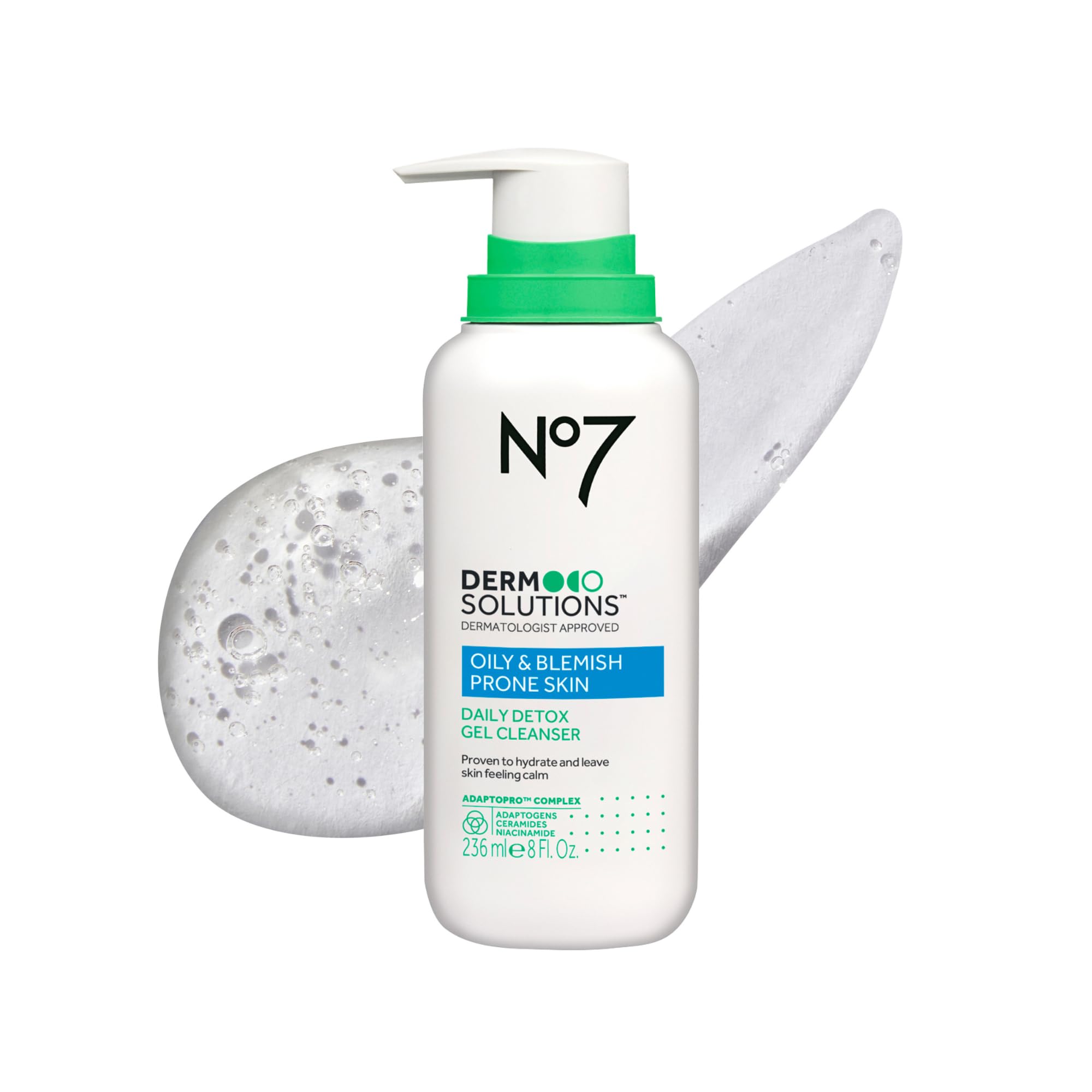 no7 front packaging showing bottle and branding, conveys clarity