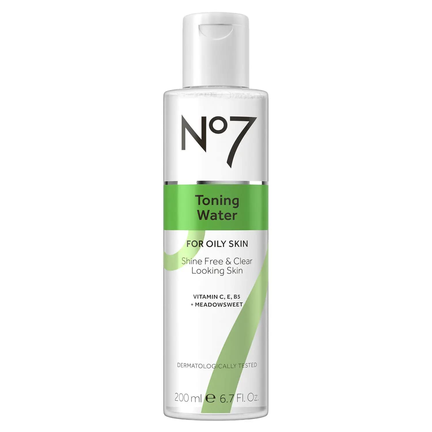 No7 front bottle showing label and clear water texture for gentle removal