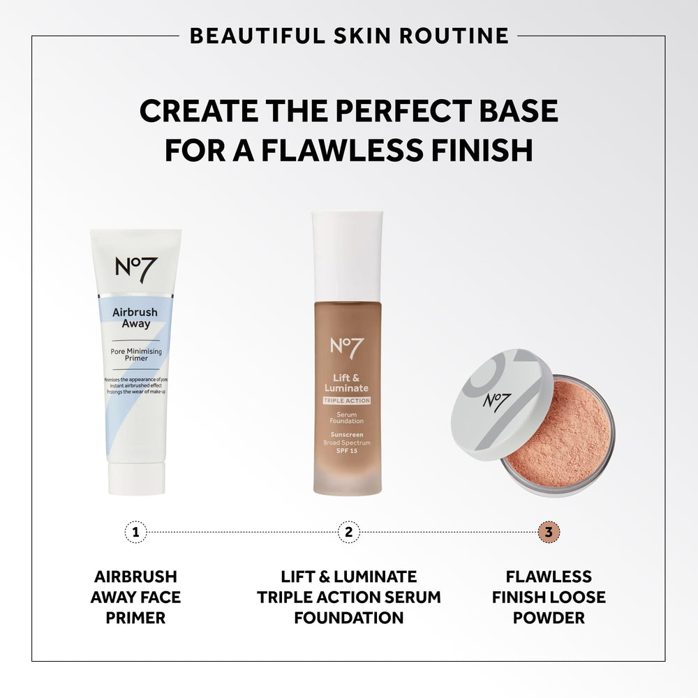 No7 powder close-up with clay texture emphasizing oil-control and mattifying benefit