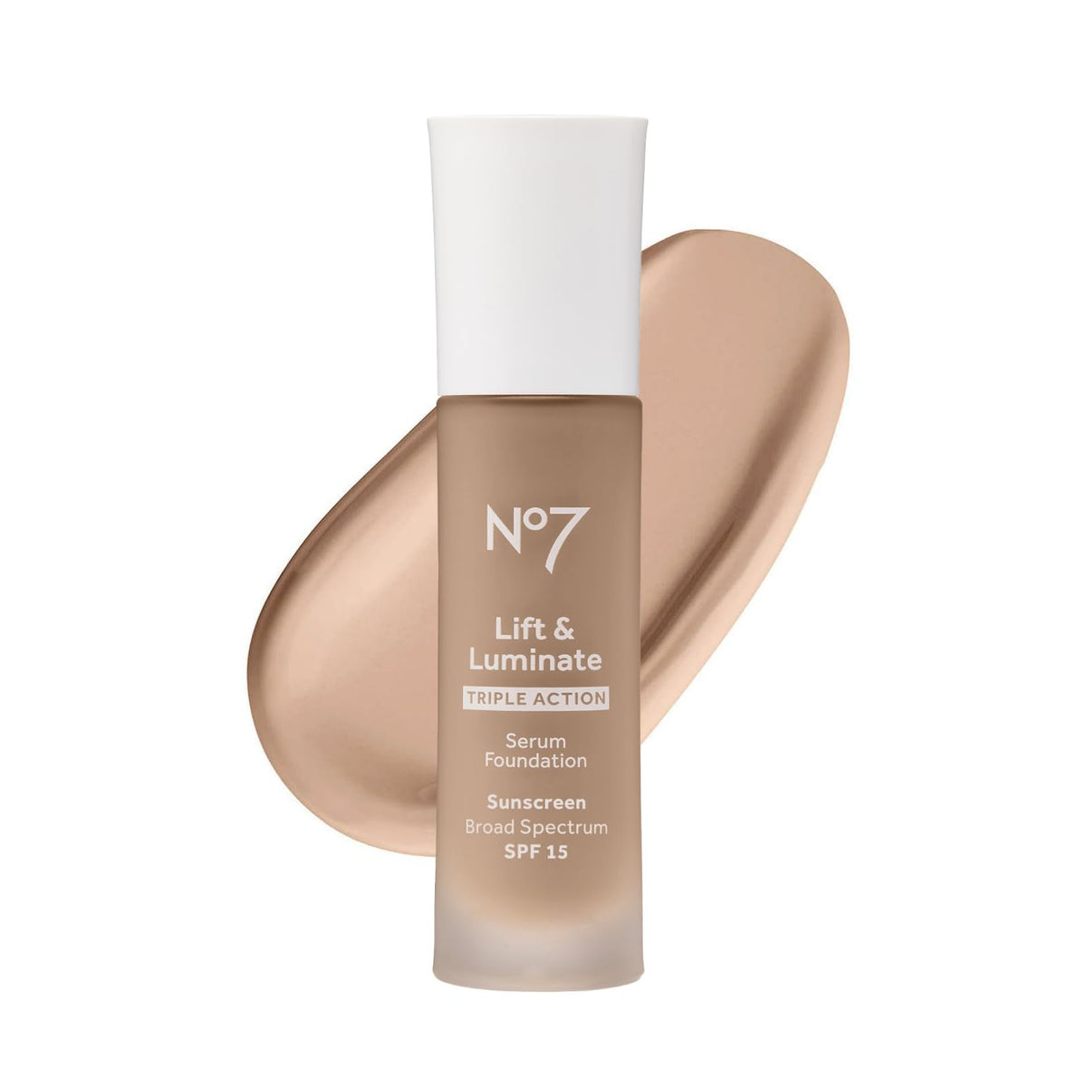 No7 front packaging showing Calico shade and glossy finish benefit
