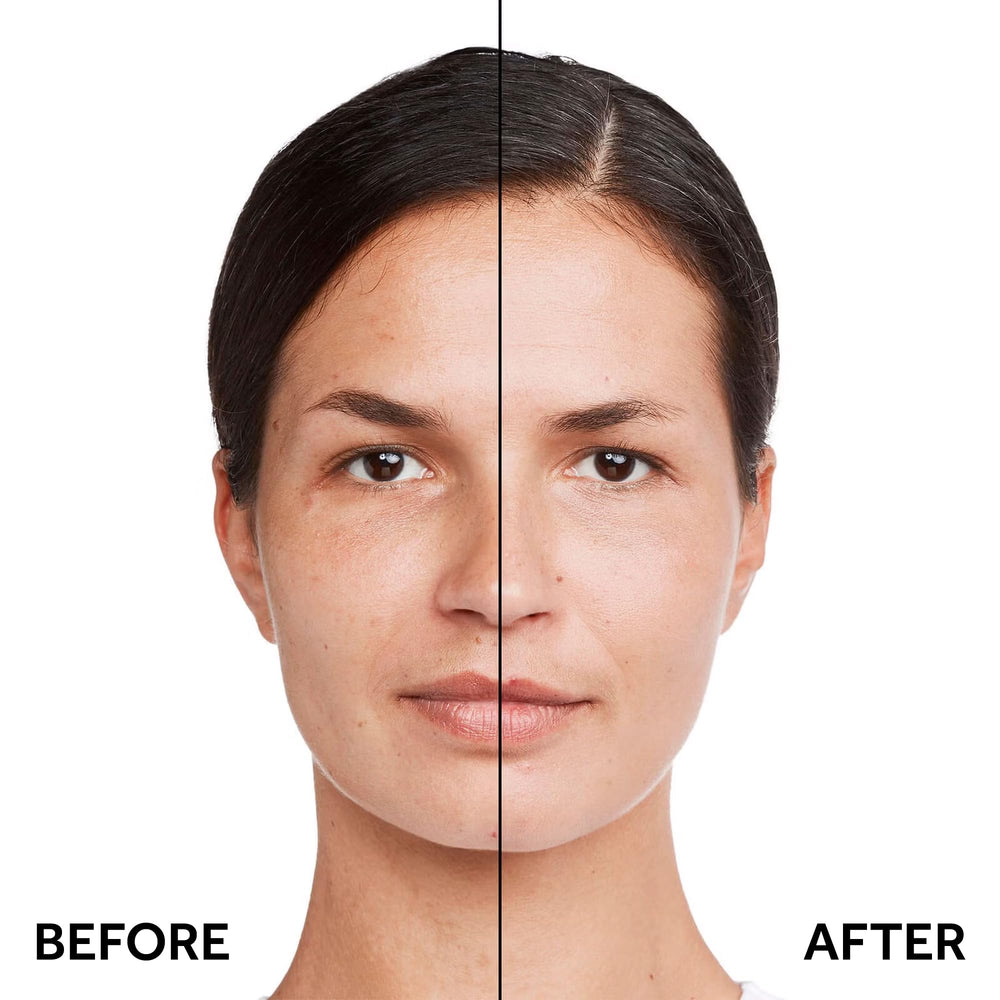 No7 foundation swatch in Cool Beige demonstrates medium coverage and color match.