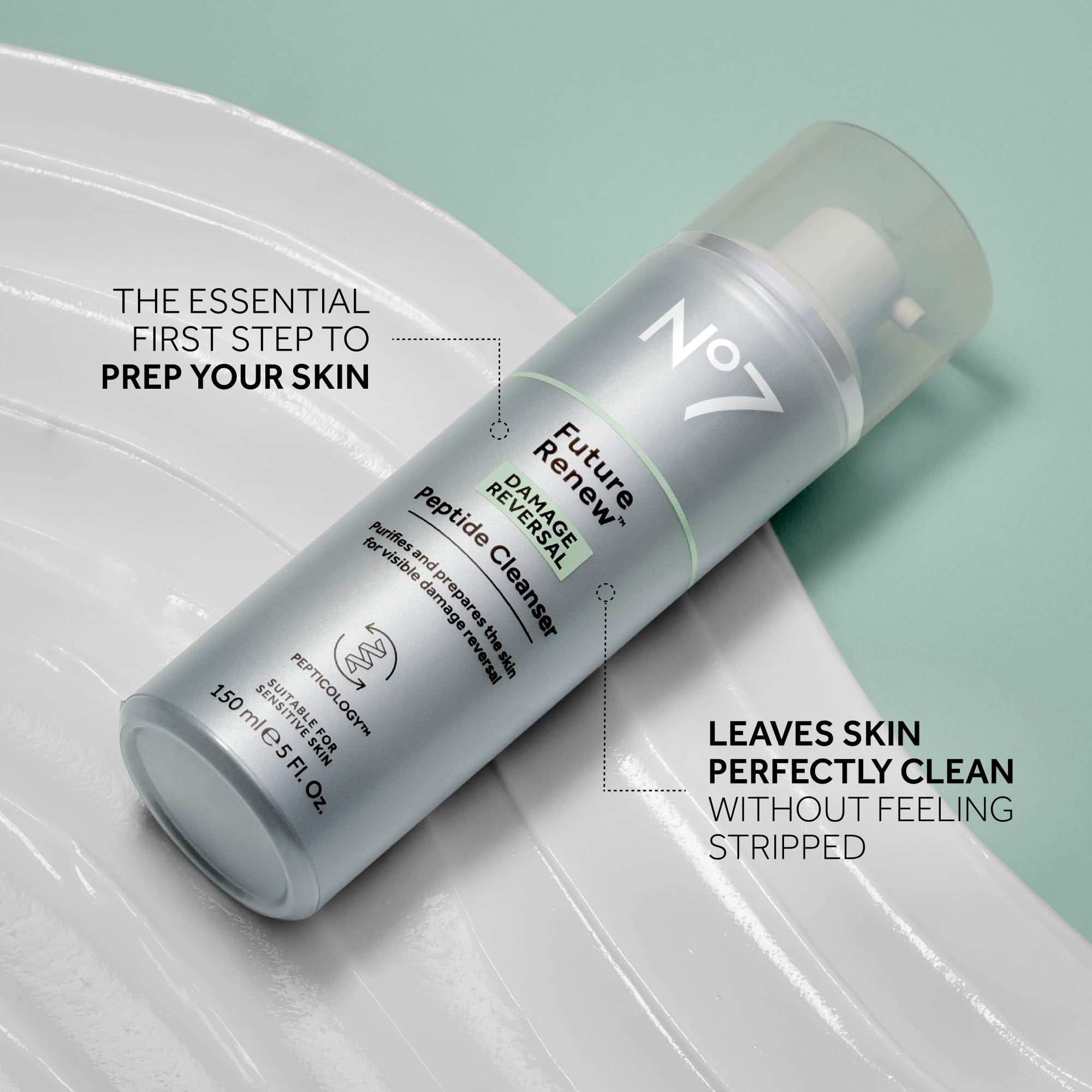 No7 fragrance-free packaging signals a gentle daily use routine