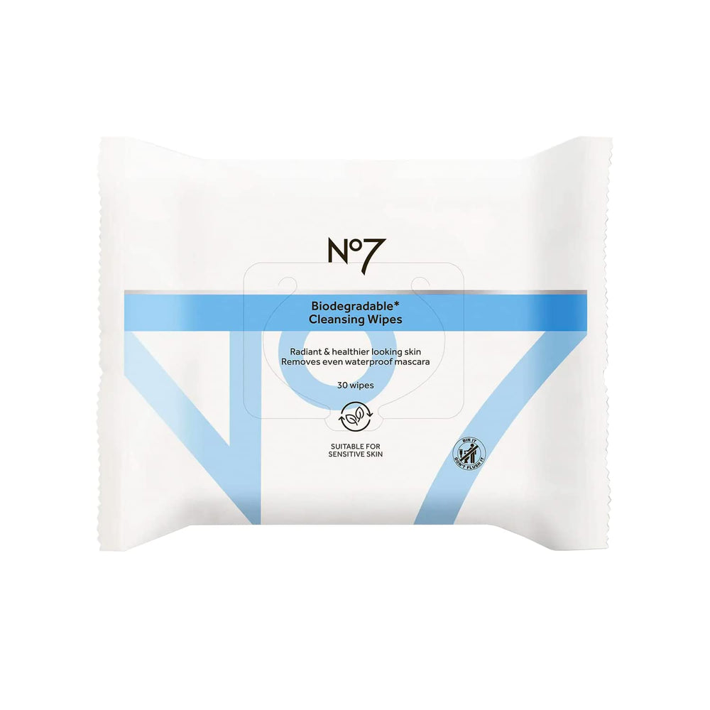 No7 front pack shot showing product design and biodegradable label for easy identification