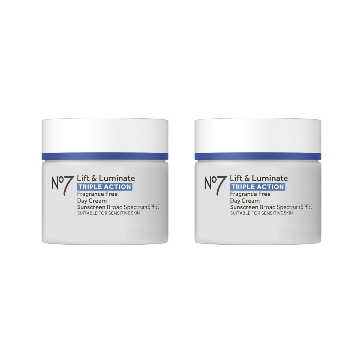 No7 front packaging showing day cream SPF 30 and benefits