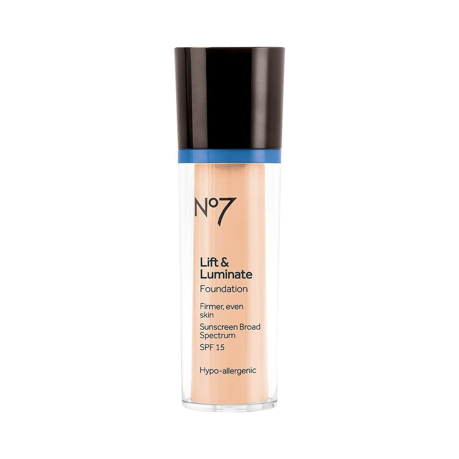 No7 front packaging showing bottle and shade detail, clear product identification and shelf-ready look