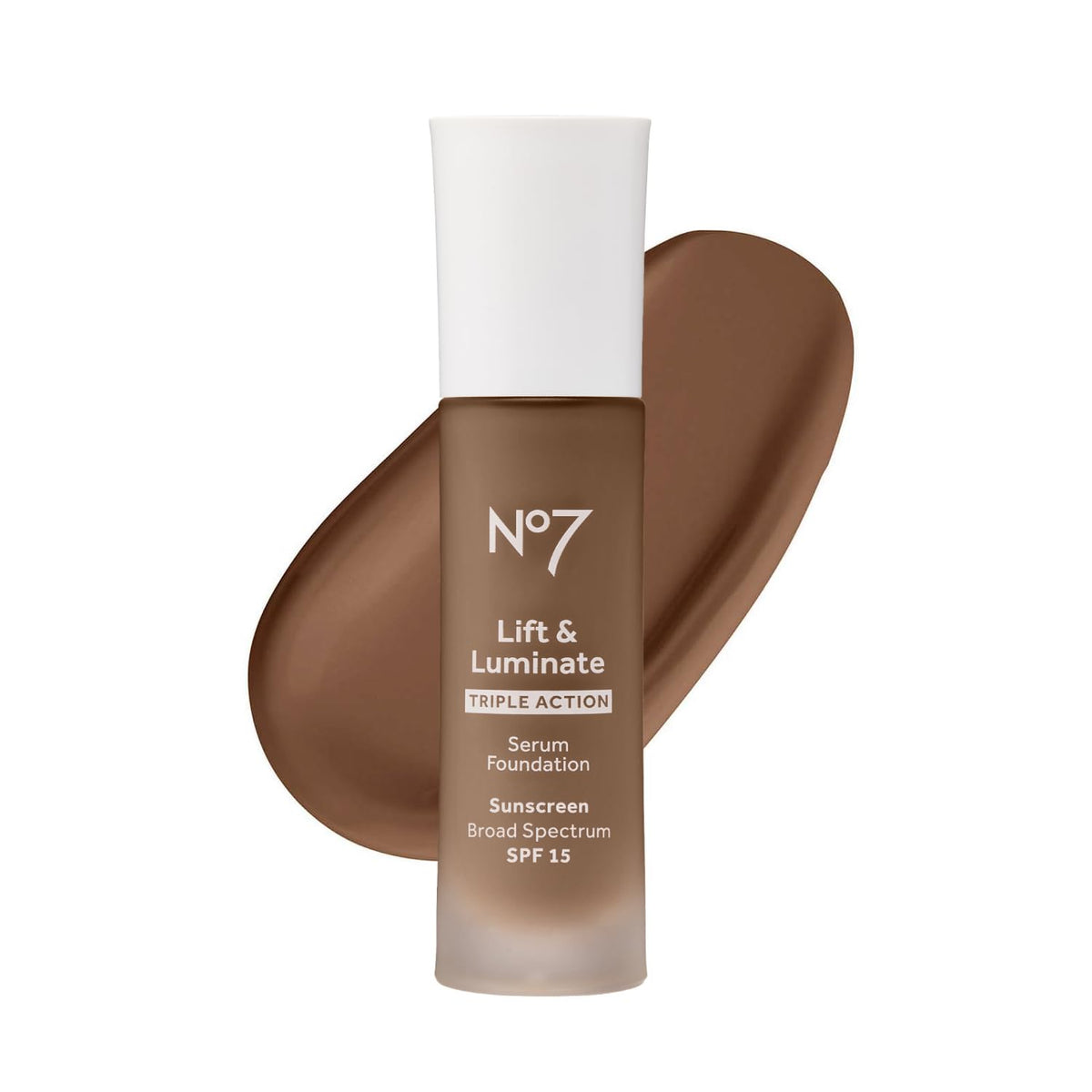 No7 front packaging in Umber showing bottle and branding for an elegant finish