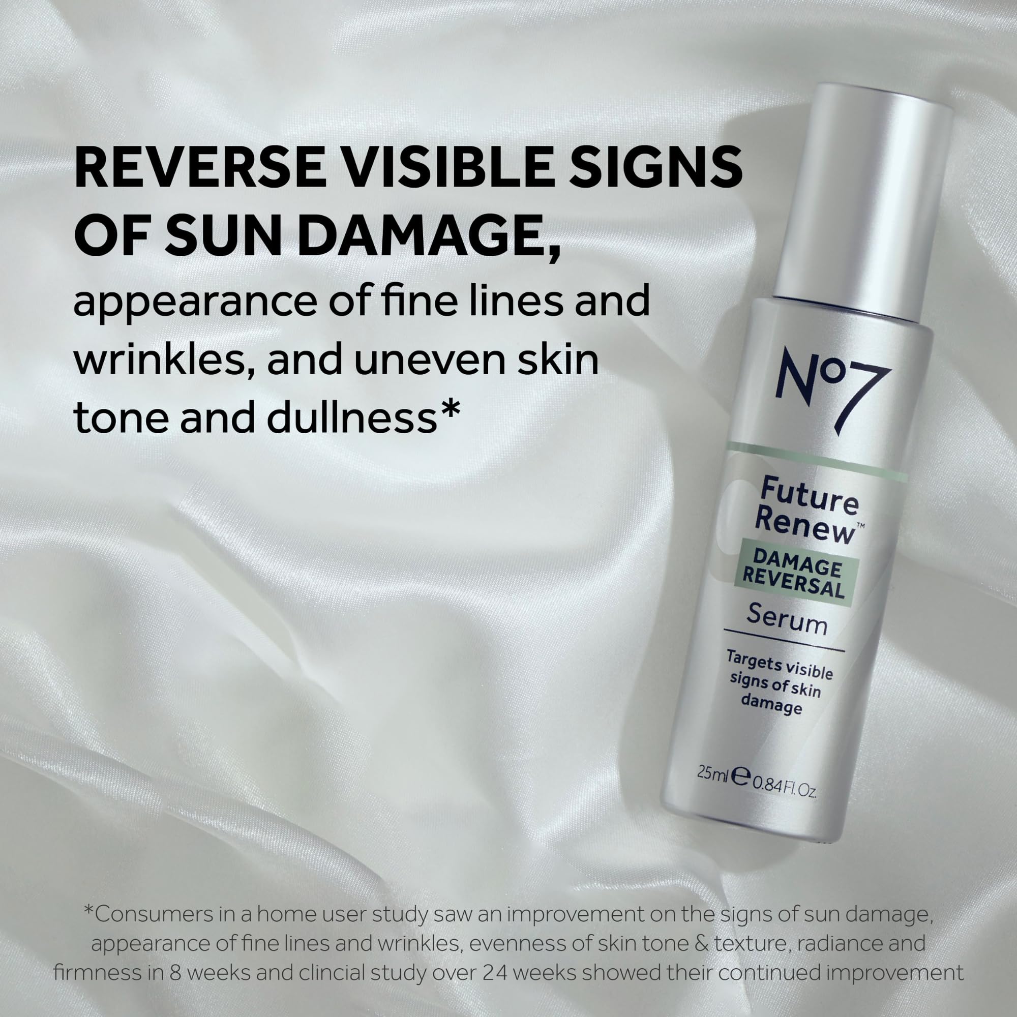 No7 Future Renew packaging photo conveys premium, trusted anti-aging skincare.