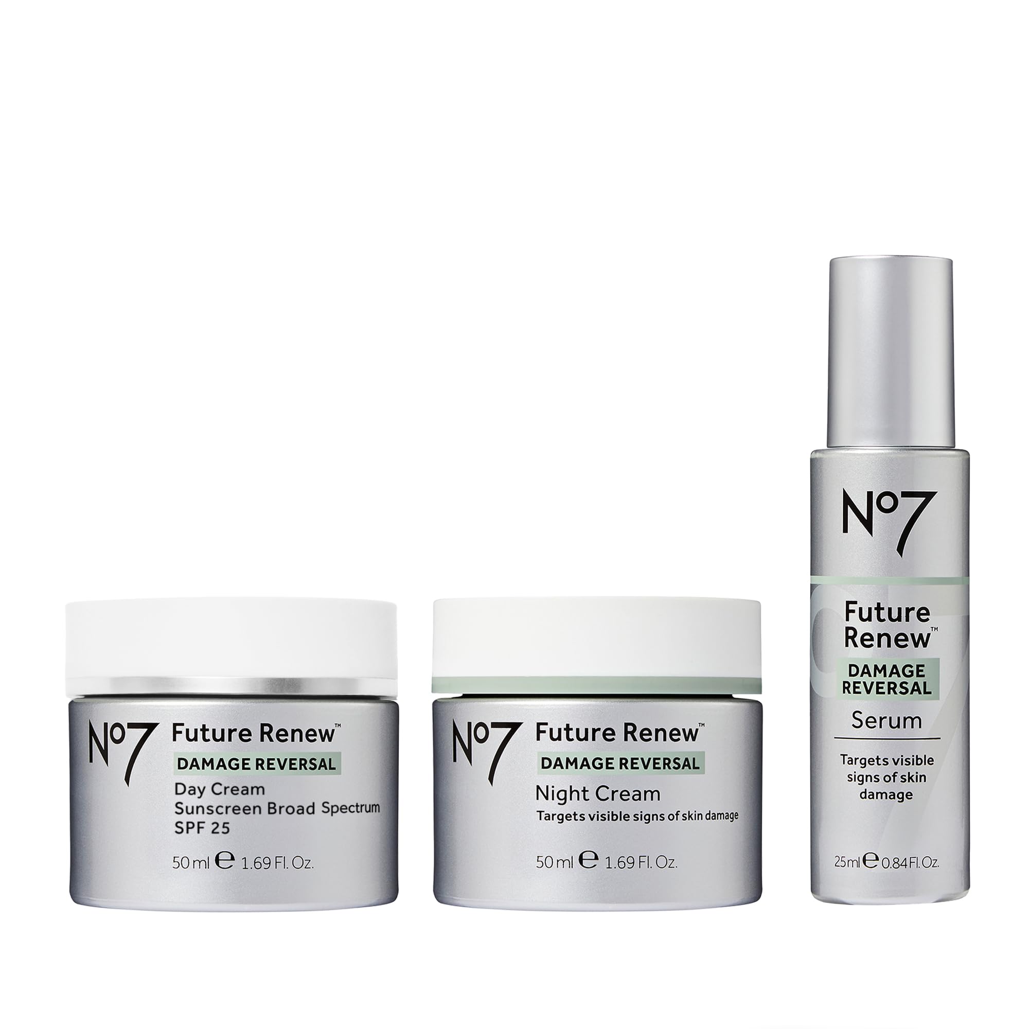 No7 Future Renew serum pump close-up showing silky texture for quick absorption