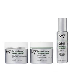 No7 Future Renew serum pump close-up showing silky texture for quick absorption