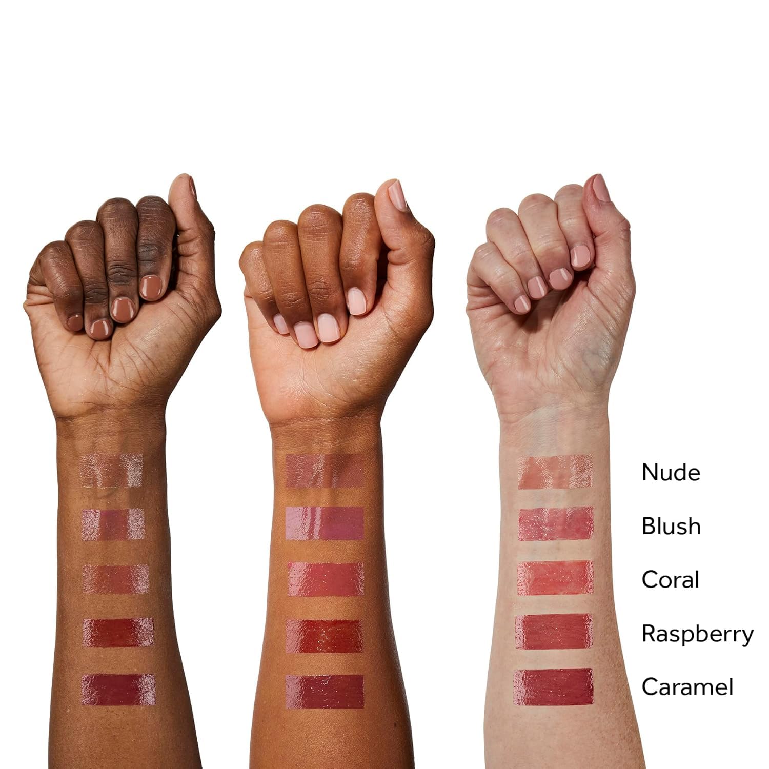 No7 HydraLuminous lip balm on lips demonstrating sheer nude color and shine