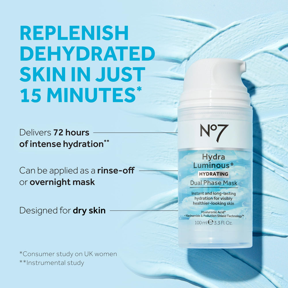 No7 close-up of lightweight serum layer highlighting fast-absorbing hydration benefit