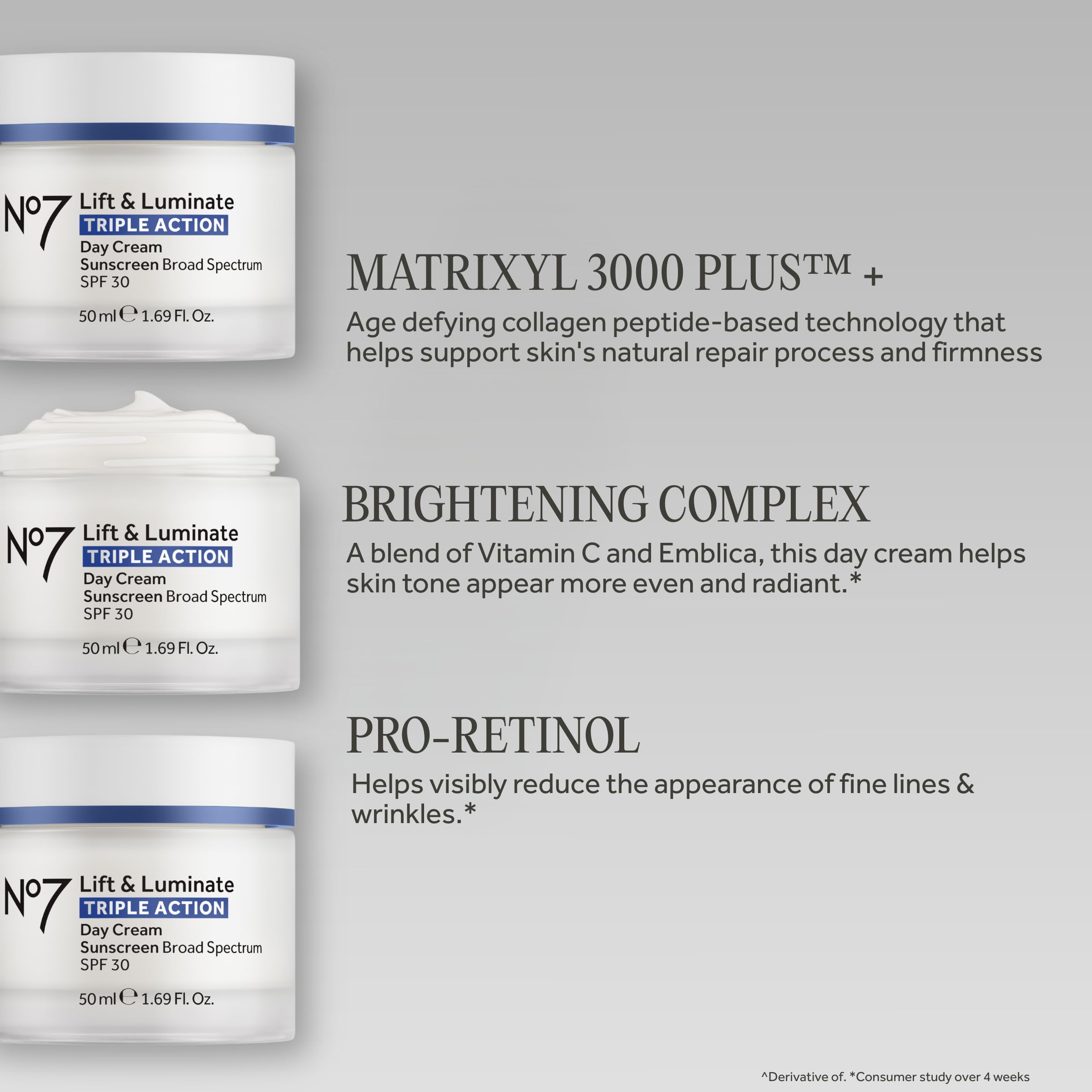 No7 jar open with cream visible demonstrating product consistency and quantity