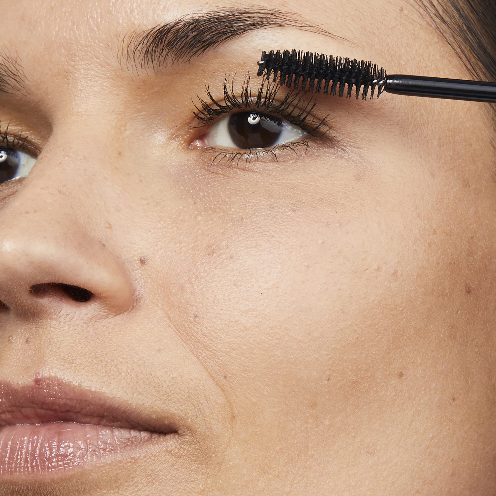 No7 mascara texture swipe showing rich black formula for smooth, even application