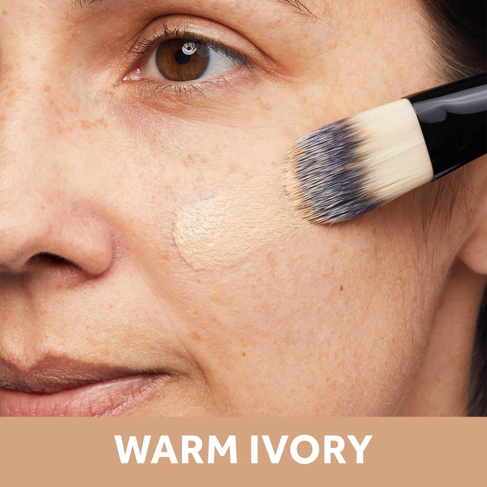 No7 Lift & Luminate swirled formula demonstrates seamless blend on mature skin.