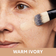 No7 Lift & Luminate swirled formula demonstrates seamless blend on mature skin.