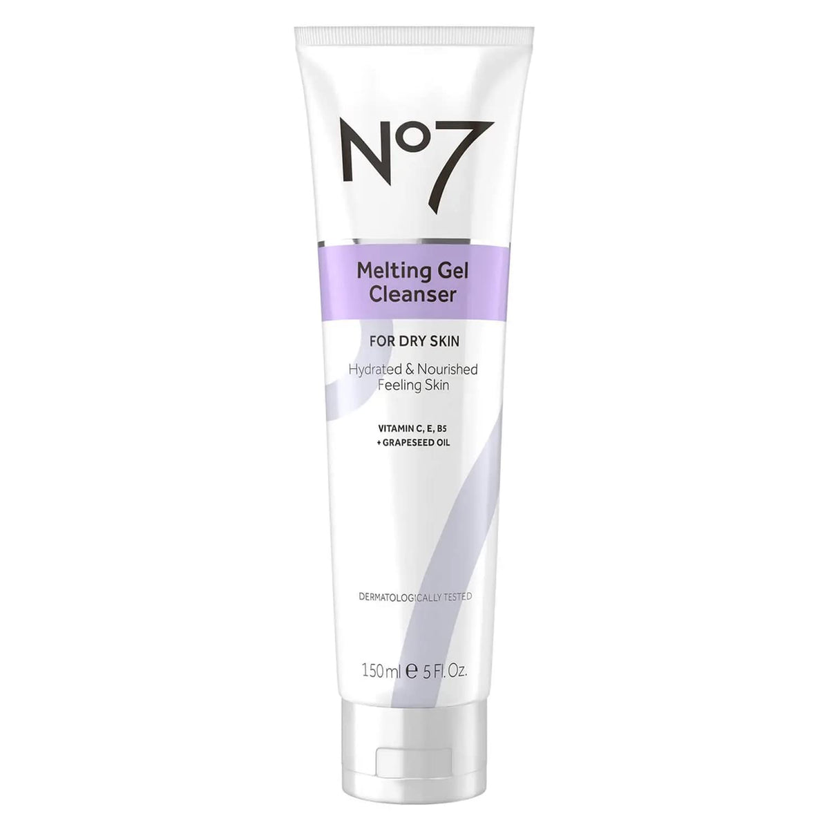 No7 front packaging showing bottle and label, reassuring hydrated cleanse