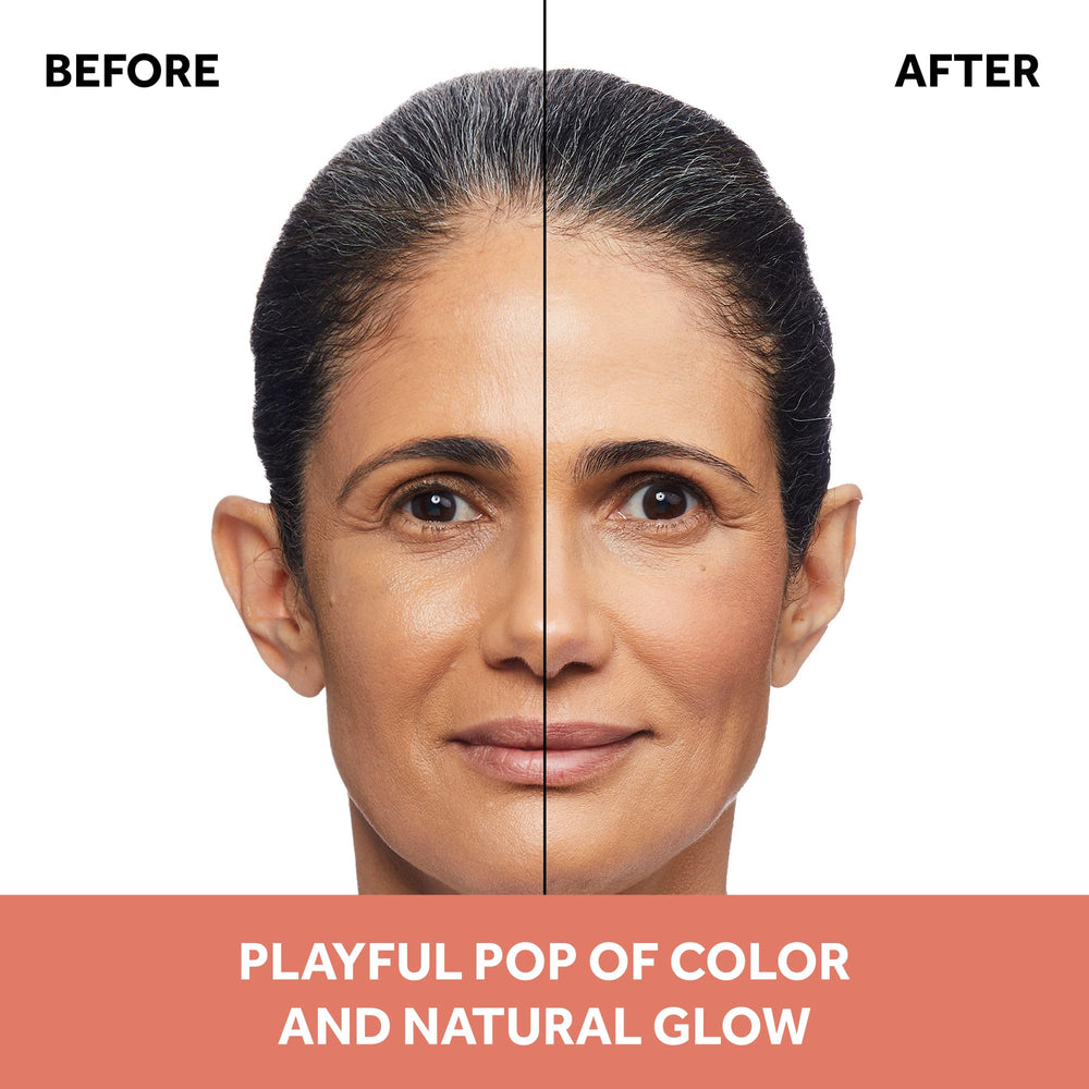 No7 compact open view displaying Peaches loose blush and sifter for controlled application