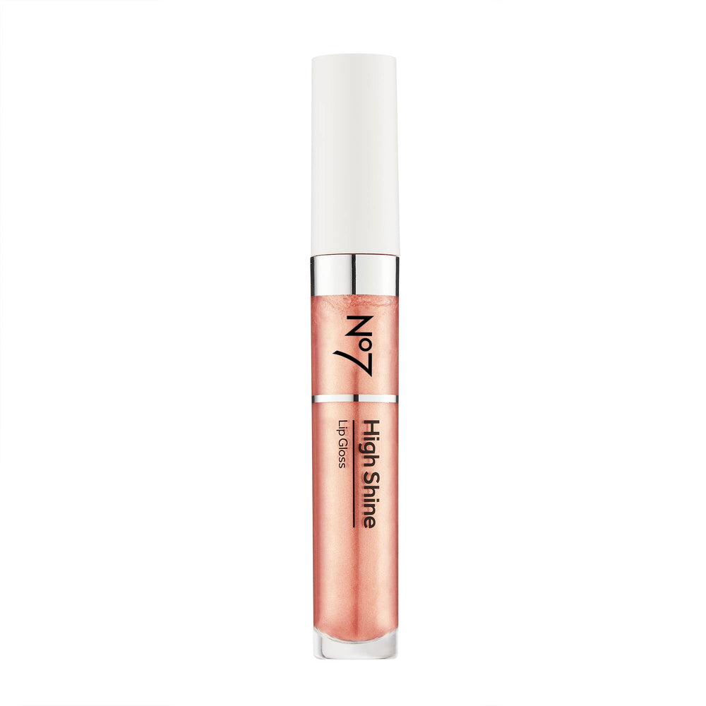 No7 front packaging showing Pink Latte gloss and compact 8ml tube for portability