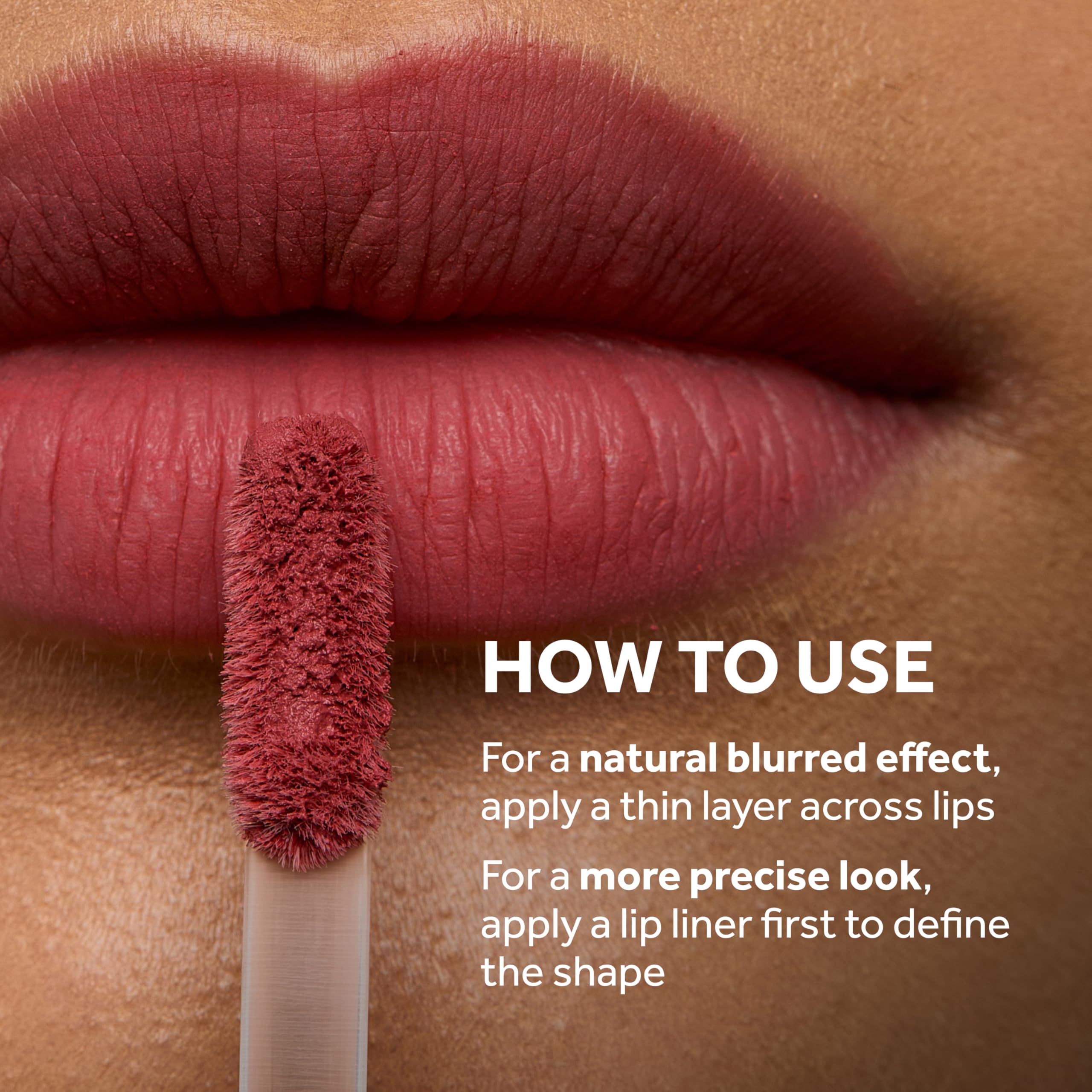 No7 pink satin on lips usage showing wearable rosy-pink and natural matte benefit