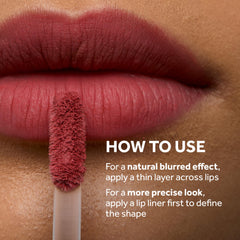 No7 pink satin on lips usage showing wearable rosy-pink and natural matte benefit