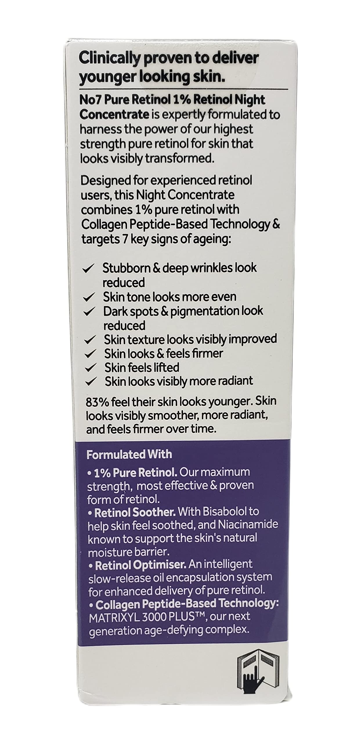 No7 Post Retinol Soother tube label close-up highlighting fragrance-free benefit