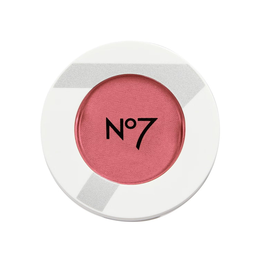 No7 powder blush Damson Mist close-up texture view highlighting smooth, blendable finish