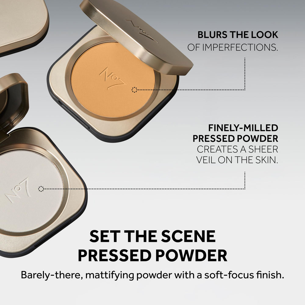 No7 powder texture close-up highlighting fine-milled silky finish