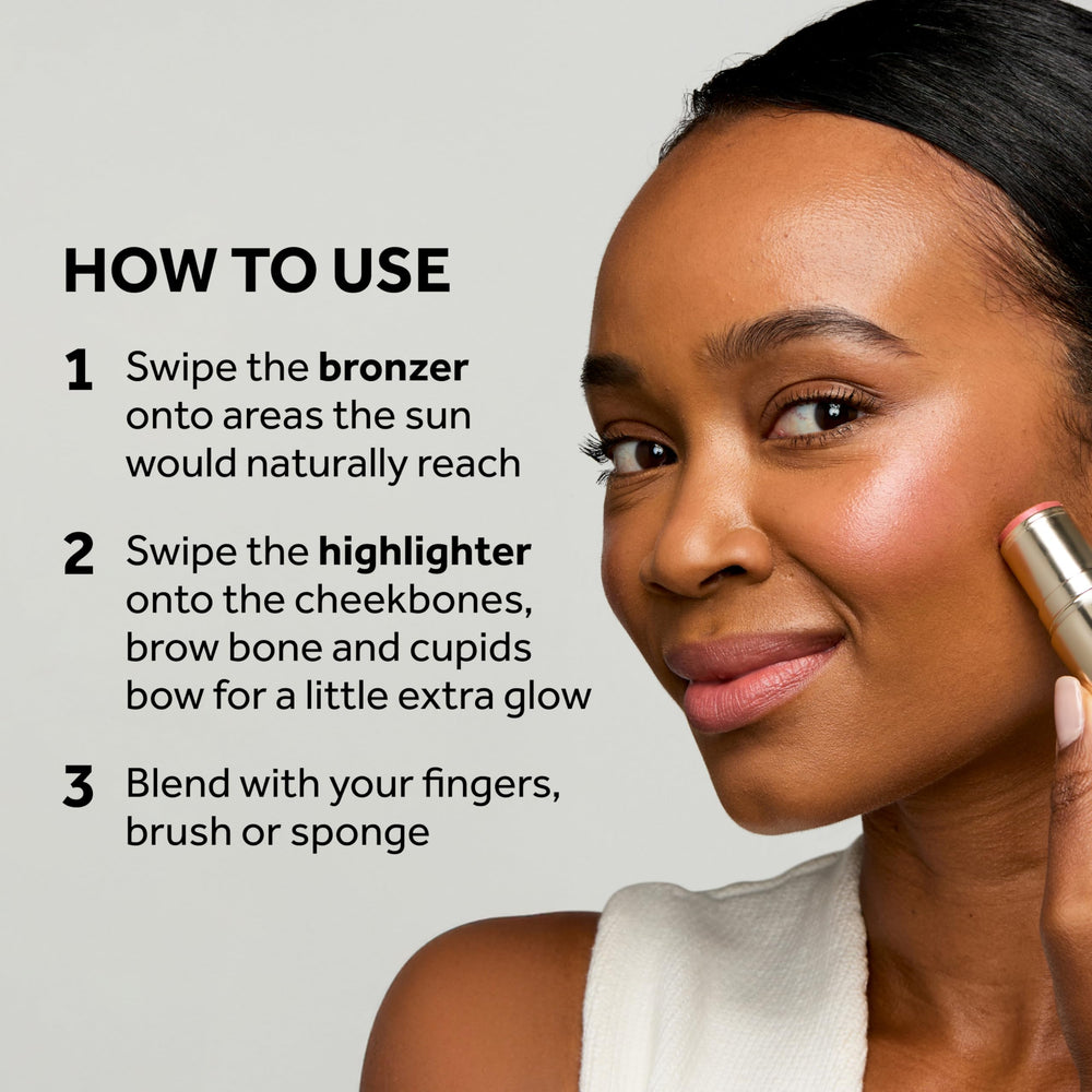 No7 Pro Artist Color & Glow Blush Stick applies smoothly to cheeks and lips for natural glow.