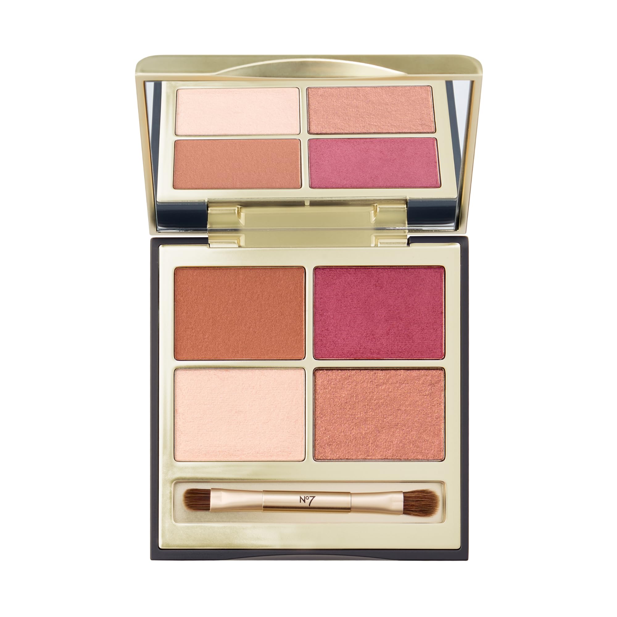 No7 front packaging showing compact palette for travel convenience