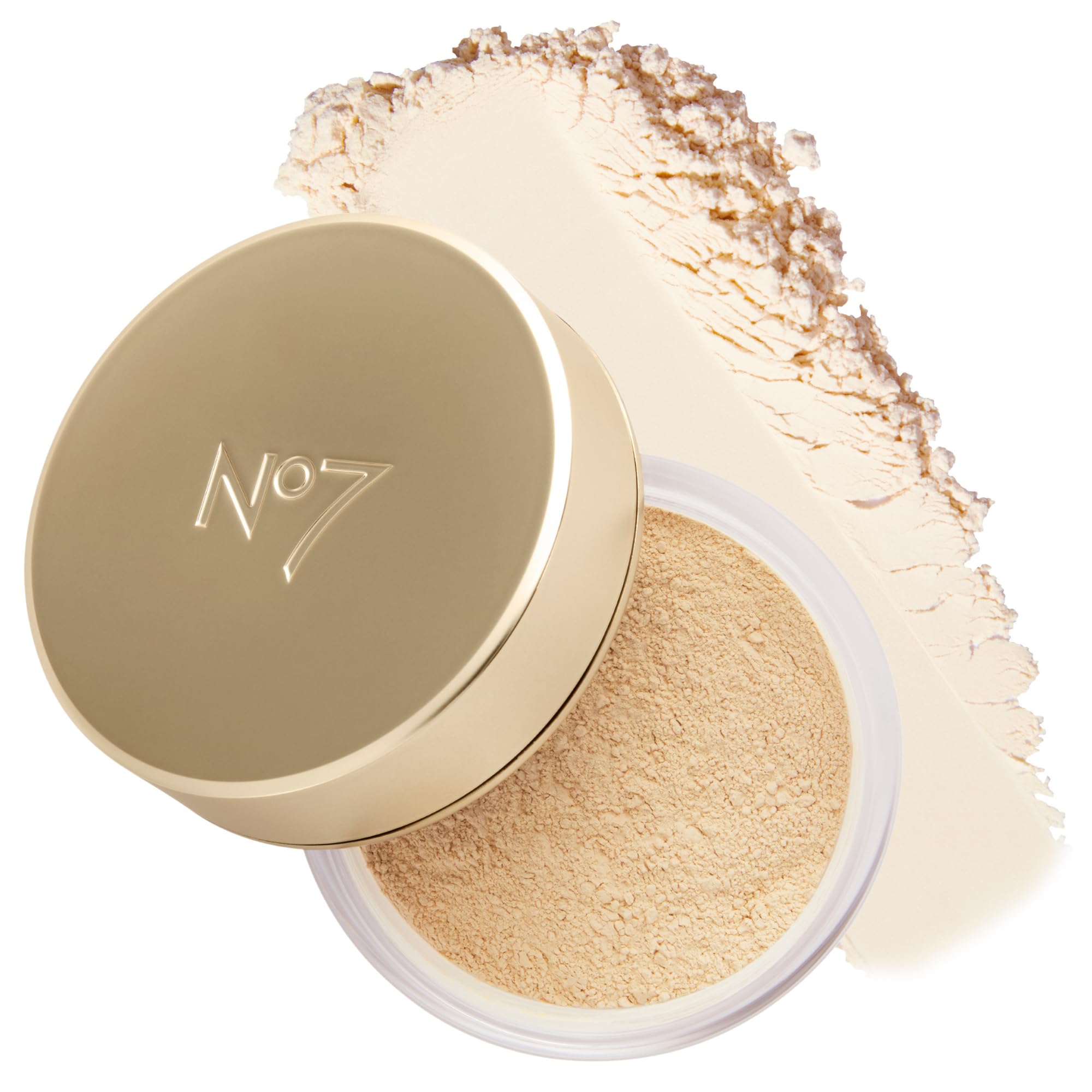 No7 front packaging showing product name and translucent finish benefit