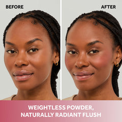 No7 blush pan close-up highlighting silky texture and blendable pigments