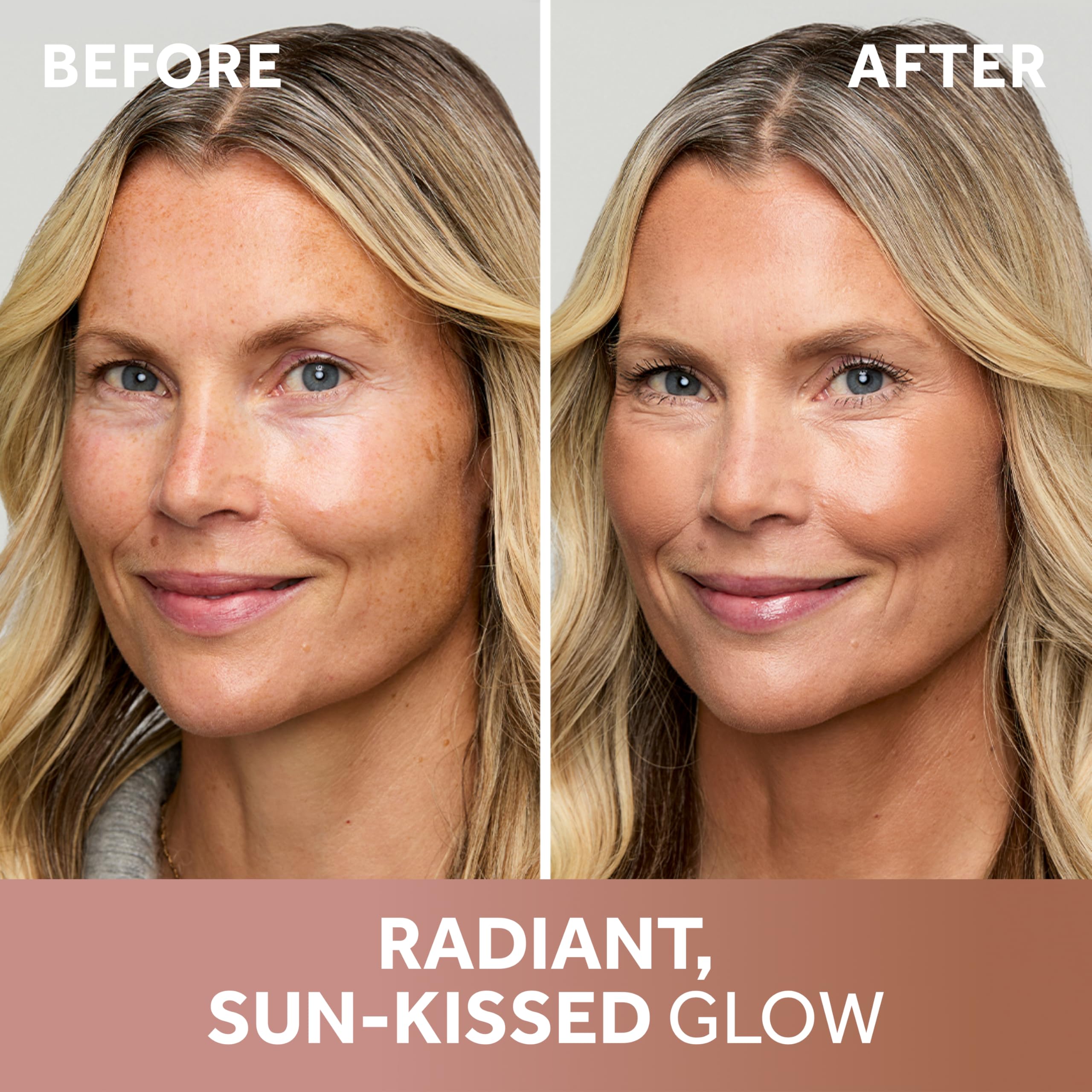 No7 dual-ended stick open to reveal bronzer and highlighter, quick two-in-one benefit